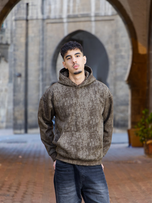 Hoodie Marron Avec scratch/ What binds us can't be seen. Only felt